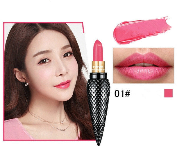 NOVO Korean Crown Lipstick Nonstick Waterproof Moisturize Matte Lip Stick Tint Red Nude Make Up Cosmetics Lip Makeup 1PC