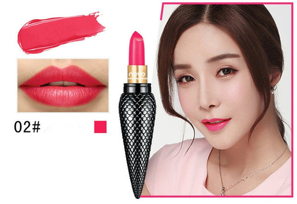 NOVO Korean Crown Lipstick Nonstick Waterproof Moisturize Matte Lip Stick Tint Red Nude Make Up Cosmetics Lip Makeup 1PC