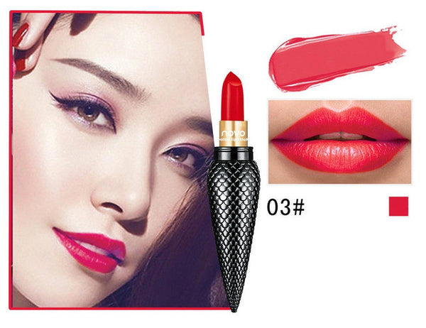 NOVO Korean Crown Lipstick Nonstick Waterproof Moisturize Matte Lip Stick Tint Red Nude Make Up Cosmetics Lip Makeup 1PC