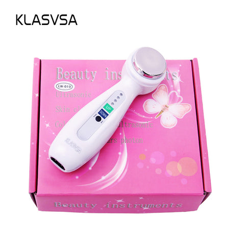 KLASVSA 1MHz Ultrasonic Skin Care Body Beauty Machine Facial Cleaner Ultrasound Rejuvenation Wrinkle Acne Pigmentation Removal