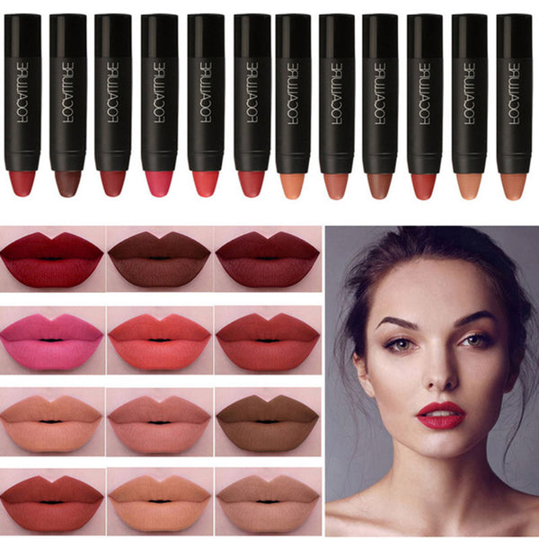 FOCALLURE Brand Rose Red Nude Lip Makeup Velvet Long lasting Matte Lipstick Waterproof Lipstick Pencil Korean Cosmetics