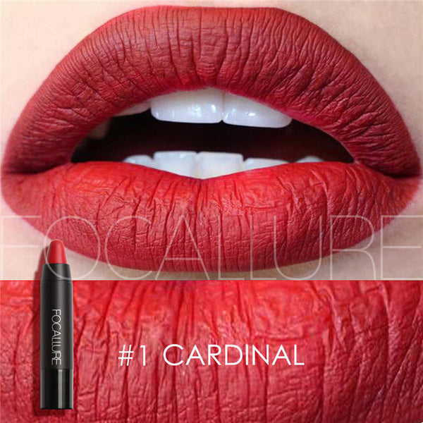 FOCALLURE Brand Rose Red Nude Lip Makeup Velvet Long lasting Matte Lipstick Waterproof Lipstick Pencil Korean Cosmetics