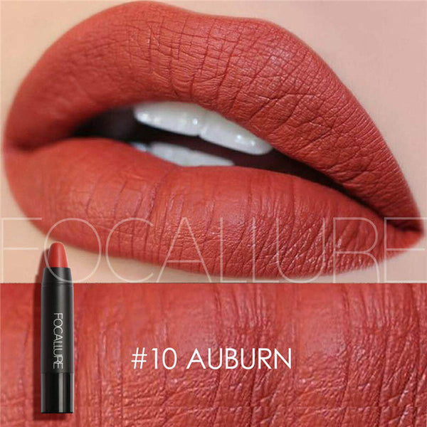 FOCALLURE Brand Rose Red Nude Lip Makeup Velvet Long lasting Matte Lipstick Waterproof Lipstick Pencil Korean Cosmetics