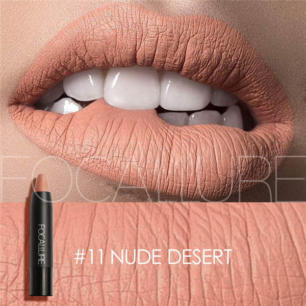 FOCALLURE Brand Rose Red Nude Lip Makeup Velvet Long lasting Matte Lipstick Waterproof Lipstick Pencil Korean Cosmetics