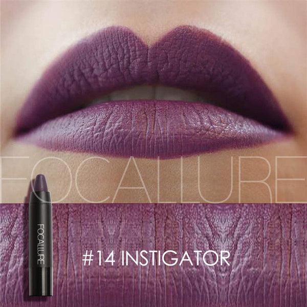 FOCALLURE Brand Rose Red Nude Lip Makeup Velvet Long lasting Matte Lipstick Waterproof Lipstick Pencil Korean Cosmetics
