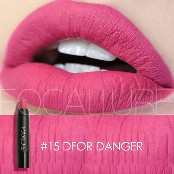 FOCALLURE Brand Rose Red Nude Lip Makeup Velvet Long lasting Matte Lipstick Waterproof Lipstick Pencil Korean Cosmetics