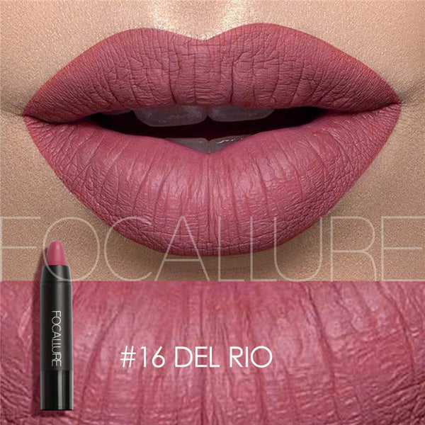 FOCALLURE Brand Rose Red Nude Lip Makeup Velvet Long lasting Matte Lipstick Waterproof Lipstick Pencil Korean Cosmetics
