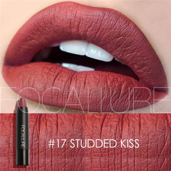 FOCALLURE Brand Rose Red Nude Lip Makeup Velvet Long lasting Matte Lipstick Waterproof Lipstick Pencil Korean Cosmetics