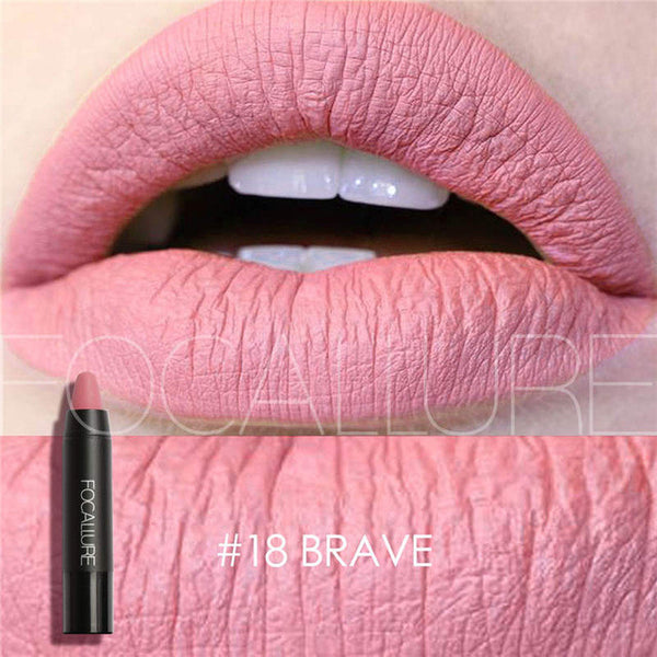 FOCALLURE Brand Rose Red Nude Lip Makeup Velvet Long lasting Matte Lipstick Waterproof Lipstick Pencil Korean Cosmetics