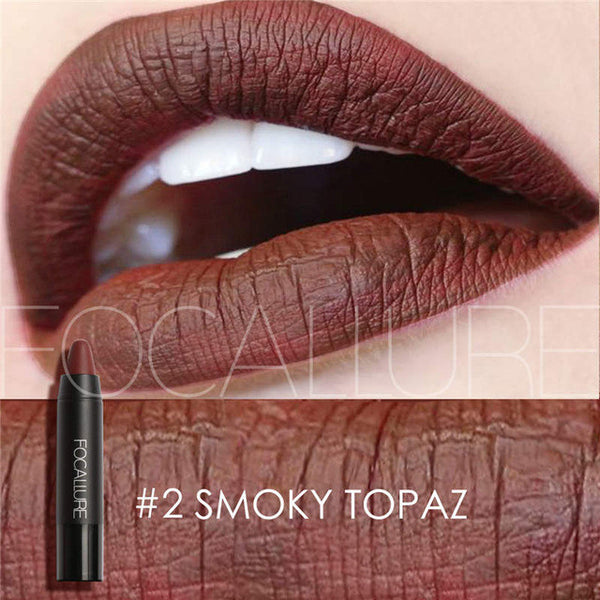 FOCALLURE Brand Rose Red Nude Lip Makeup Velvet Long lasting Matte Lipstick Waterproof Lipstick Pencil Korean Cosmetics