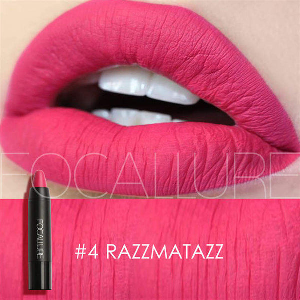 FOCALLURE Brand Rose Red Nude Lip Makeup Velvet Long lasting Matte Lipstick Waterproof Lipstick Pencil Korean Cosmetics