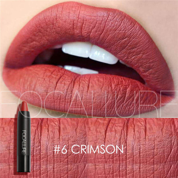 FOCALLURE Brand Rose Red Nude Lip Makeup Velvet Long lasting Matte Lipstick Waterproof Lipstick Pencil Korean Cosmetics
