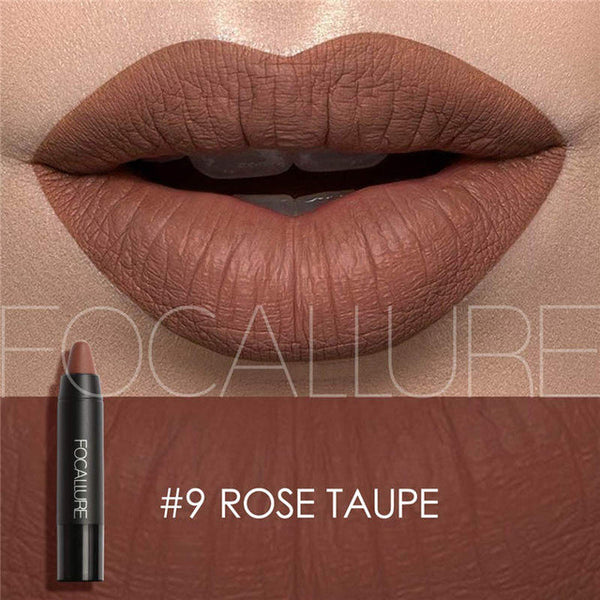 FOCALLURE Brand Rose Red Nude Lip Makeup Velvet Long lasting Matte Lipstick Waterproof Lipstick Pencil Korean Cosmetics