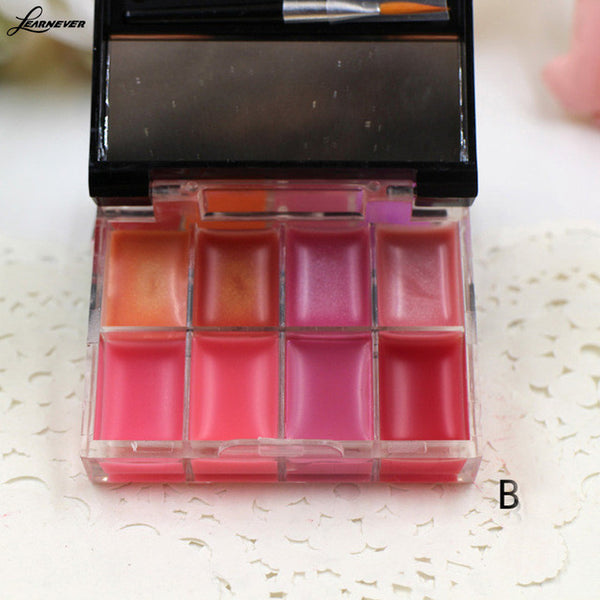 8 Colors Nude Lip Gloss Palette Lipstick Set Brand Makeup Waterproof Tint Lip Stick Baby Lip Korean Cosmetic M02727