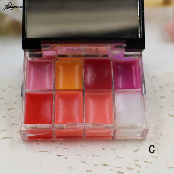 8 Colors Nude Lip Gloss Palette Lipstick Set Brand Makeup Waterproof Tint Lip Stick Baby Lip Korean Cosmetic M02727