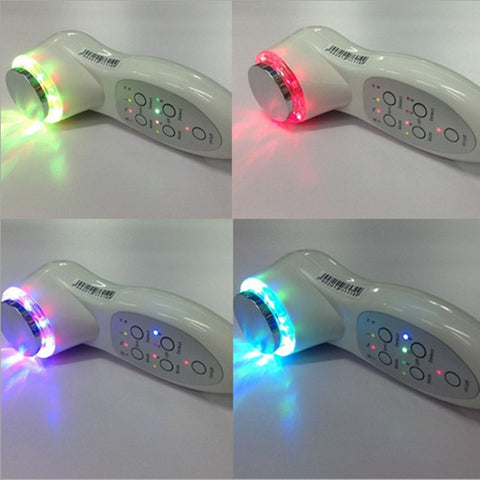 3MHz Ultrasonic Face Cleaner LED Photon Facial Skin Care Cleaneing 7 Colour Anti Ageing Face Massager Anti Wrinkle Massage