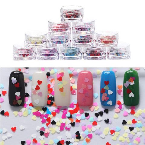 Lop Top  1pc  7g Mixed Heart Thin Nail Art Glitter Paillette Nail TipGel Polish Decoration 2017 top sell