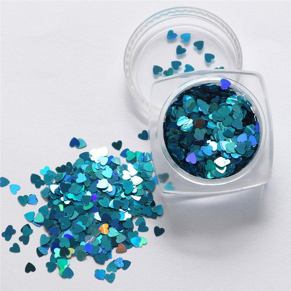 Lop Top  1pc  7g Mixed Heart Thin Nail Art Glitter Paillette Nail TipGel Polish Decoration 2017 top sell